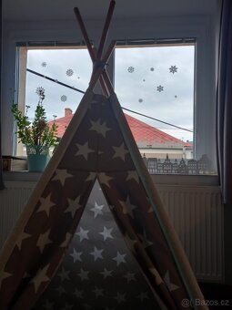 Tepee pro děti šedo-mátové - 8