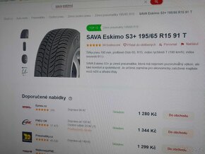 ZIMNÍ PNEU SAVA ESKIMO 195/65 r15 - 8