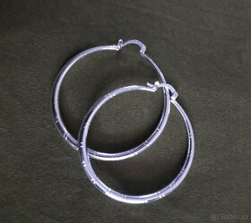 Nové dámské stříbrné náušnice kruhové kruhy 5 cm 925 - 8