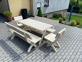 Dřevěný Zahradní nábytek posezení masiv - 8