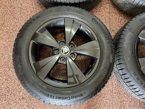 Originalní ALU kola Škoda 5x112 r16 zimní pneu 6,5mm - 8