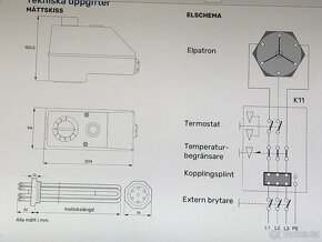 Elektr. patrona s termost. pro zásobník NIBE k TČ - 8