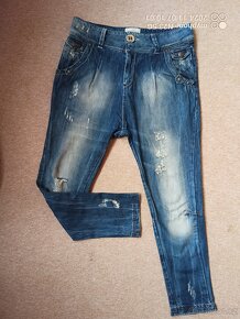 Harémky - nasrávačky - baggy zn."DENIM BRAND" - 8