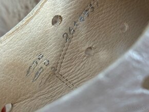 Nové 100 % kožené zlaté boty Sergio Bardi 38 - 8