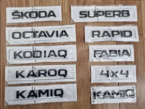 NAPIS SKODA ČERNY NAPIS LOGO ZNAK ŠKODA na kufor - 8