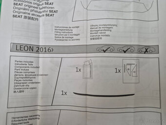 ozdobná chromová nerez lišta dveří kufru Seat Leon (5F) - 8