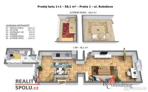 Prodej, byty/1+1, 40 m2, Rubešova 41/1, Vinohrady, 12000 Pra - 8