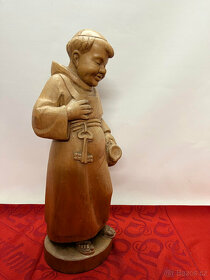 Starší dřevěná socha Mnich Německo 43cm - 8