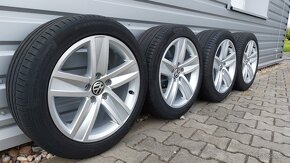 Alu kola 5x112 r17 originál vw passat b8 letní pneu - 8