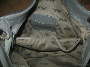 nová velká šedá kožená kabelka na rameno - 8