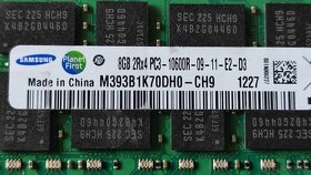 53x 8GB DDR3 1600 a 1333 Mhz (RDIMM ECC registrované) - 8