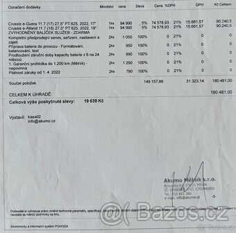 Dvě horská elektrokola CRUSSIS e-GUERA a e-ATLAND 11,7 - 8