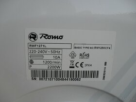 ROMO PRAČKA 7KG,ČERNÝ MODERNÍ DESIGN,MENŠÍ HLOUBKA 52,A+++ - 8