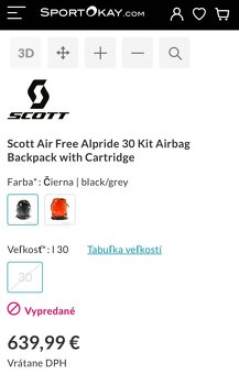 lavinovy batoh SCOTT AIR FREE AP 30 - 8