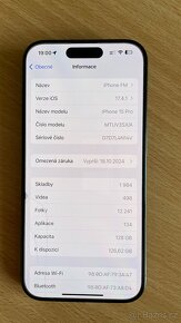 iPhone 15 PRO 128GB Black Titanium, záruka Vodafone - 8