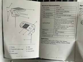 Integrované solární nástěnné svítidlo - 8