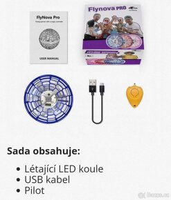 NOVÝ DRON  létající koule  LED míč  dron spiner ufo - 8