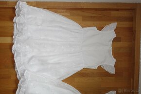 2x bílé sváteční šaty vel.110/116 pro dvojčata - 8