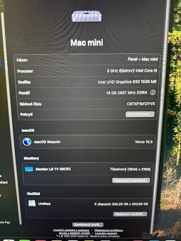 Mac mini 2018 256GB - 8