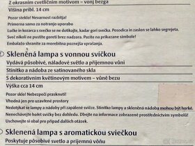 nová skleněná lampa s vonnou svíčkou, dekorativní lampička - 8