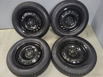 Originál 15" VW Škoda 5x100 zimní pneu 7-8mm - 8