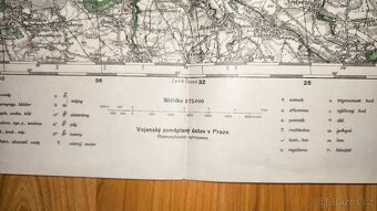 9 kusů vojenských map 1 : 75 000 - 1945-47. v Roztoky - 8