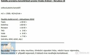 Pronájem kanceláře (100 m2) Hradec Králové, ulice Nerudova - 8