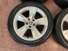 Originalní ALU kola Škoda 5x100 r16 zimní pneu 7mm - 8