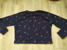 Svetr hvězdy, flitry, H&M, crop top mikina,vel.146/152 - 8