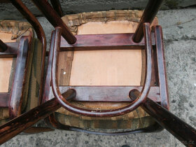 Židle 4 ks dřevěné ohýbané čalouněné RETRO za 800 kč - 8