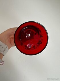 Sada tmavě červeného skla Bohemia Glass - 8