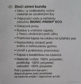 Dívčí zimní bunda o vel.146/152 - 8