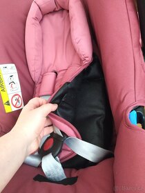 Jako nová Britax Römer Baby-Safe Wine Rose autosedačka - 8