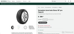 ALU kola ŠKODA 5x100 R16 NOVÁ zimní sada Rapid, Fabia 3 - 8