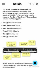 Belkin Thunderbolt™ Express Dock, F4U055, Thunderbolt ver. 2 - 8