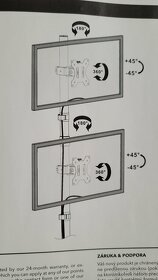 Držák na monitor - na 2 monitory nad sebou - 8