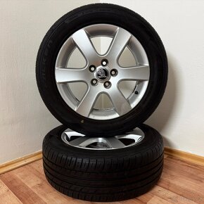 ŠKODA FABIA / RAPID 5x100 R15 ET43+LETNÍ 195/55R15 6mm - 8