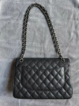 Originální kabelka Chanel Double Flap Classic Bag černá stří - 8