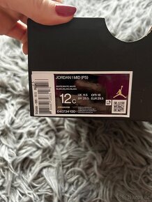 Nike Air Jordan 29,5 bílé kožené kotníkové. - 8