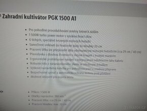 Zahradní kultivátor PGK 1500 - 8