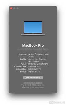 MacBook Pro 13” (2020) – 8 GB RAM / 512 GB SSD – TOP STAV - 8