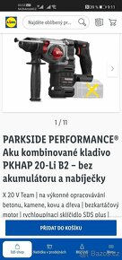 PARKSIDE Aku kombinované kladivo - NOVÉ - 8