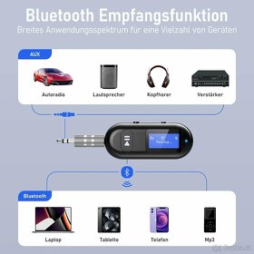 Bluetooth přijímač receiver transmitter USB 3,5mm jack AUX - 8