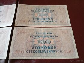 SESTAVA BANKOVEK 100 KČS 1945, SÉRIE A,B,C,N - 8