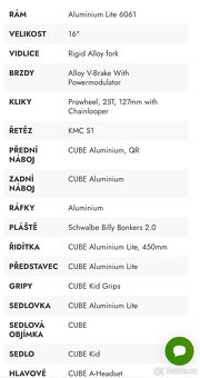 Dětské kolo Cube Cubie 160 (16”) - 8