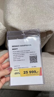 NOVÁ krémová rozkládací sedačka SCONTO - 8