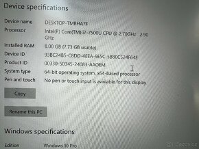 Dell XPS 13 9360 /i7-7500/ram8GB/SSD 256 GB - 8