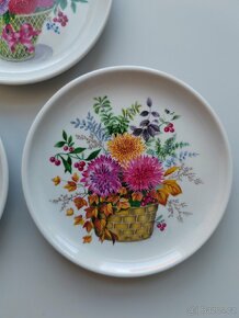 Nádherný porcelánový talíře Tettauer s květinovým motivem - 8