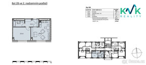 Pronájem bytu v novostavbě BD, v dispozici 2+kk, celková vým - 8