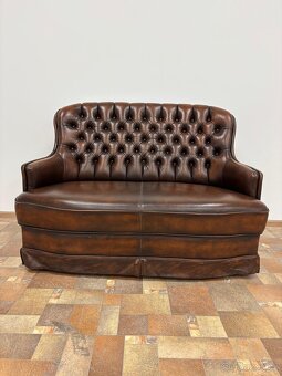 CHESTERFIELD ŠTÝL,DVOJFAREBNÁ KOŽENÁ - 8